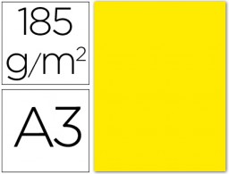 50h. cartulina Guarro A3 185g/m² amarillo fluorescente
